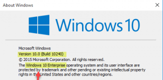 Windows 10 Enterprise Version 1507 (OS Build 10240)