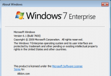 Windows 7 Enterprise (OS Build 7600.16385)