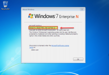 Windows 7 Enterprise Service Pack 1 N (OS Build 7601.17514)