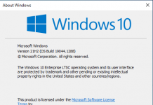 Windows 10 Enterprise LTSC 2021 Version 21H2 (OS Build 19044.1288)